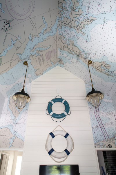 Морские мотивы в дизайне дома на острове Гибсон в США