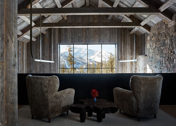 Роскошный дизайн дома в горах в штате Монтана
