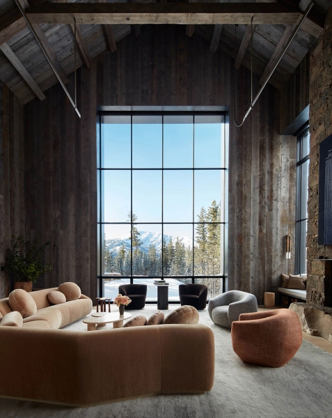 Роскошный дизайн дома в горах в штате Монтана